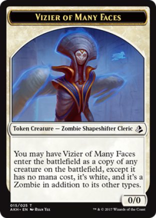 Vizier of Many Faces token | Amonkhet