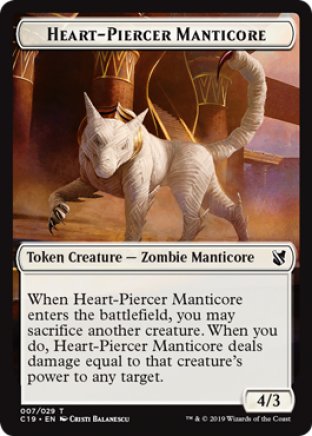 Heart-Piercer Manticore token | Commander 2019