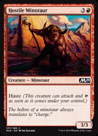 Hostile Minotaur | Core Set 2020