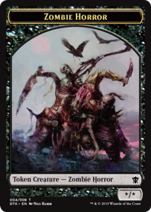Zombie Horror token | Dragons of Tarkir