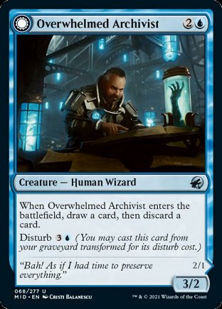 Overwhelmed Archivist | Innistrad Midnight Hunt