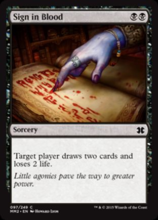 Sign in Blood | Modern Masters 2015