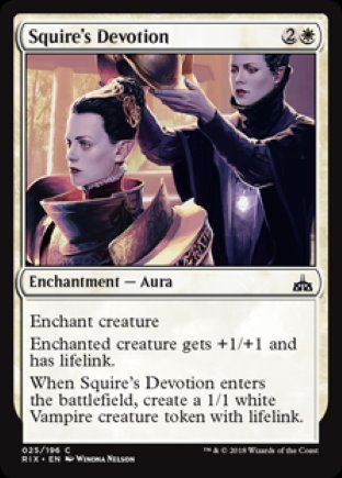 Squire’s Devotion | Rivals of Ixalan