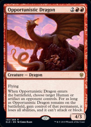 Opportunistic Dragon | Throne of Eldraine