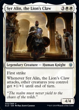 Syr Alin, the Lion’s Claw | Throne of Eldraine