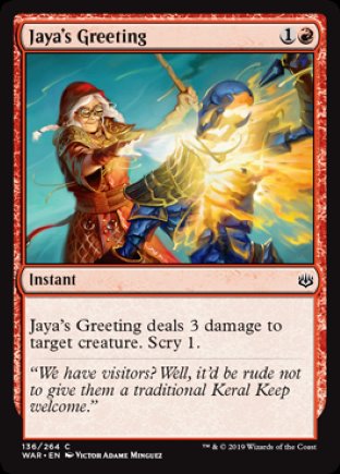 Jaya’s Greeting | War of the Spark
