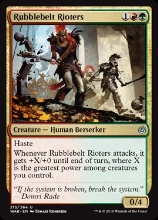 Rubblebelt Rioters | War of the Spark