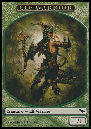 Elf Warrior token | Shadowmoor